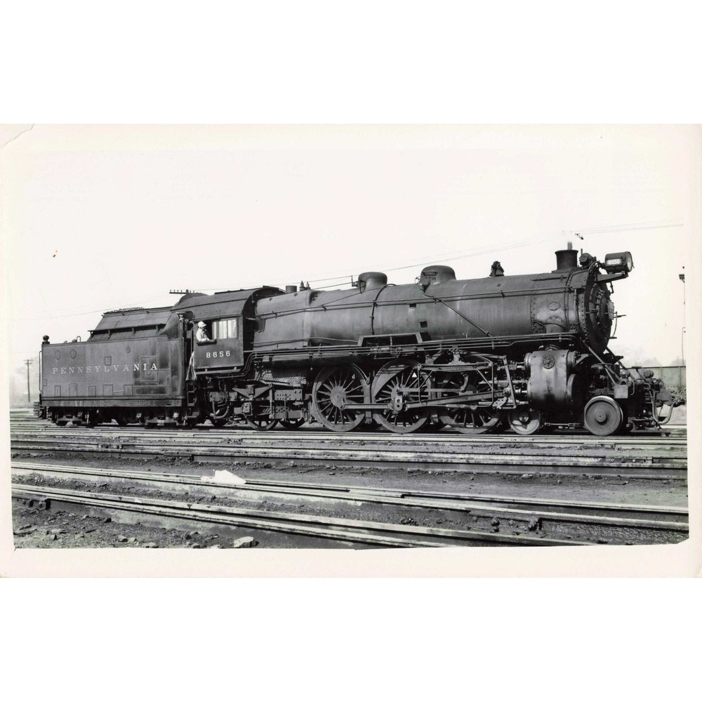 RPPC Pennsylvania Railroad Steam Locomotive 8656 Real Photo Postcard